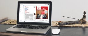 Vilas Insider Newsletter on a Mac Laptop screen.