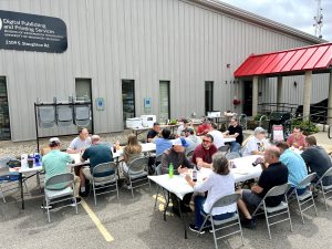DPPS cookout 8/1 - Enjoying a meal in community
