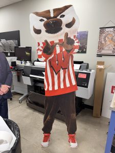Bucky Badger life-size cutout