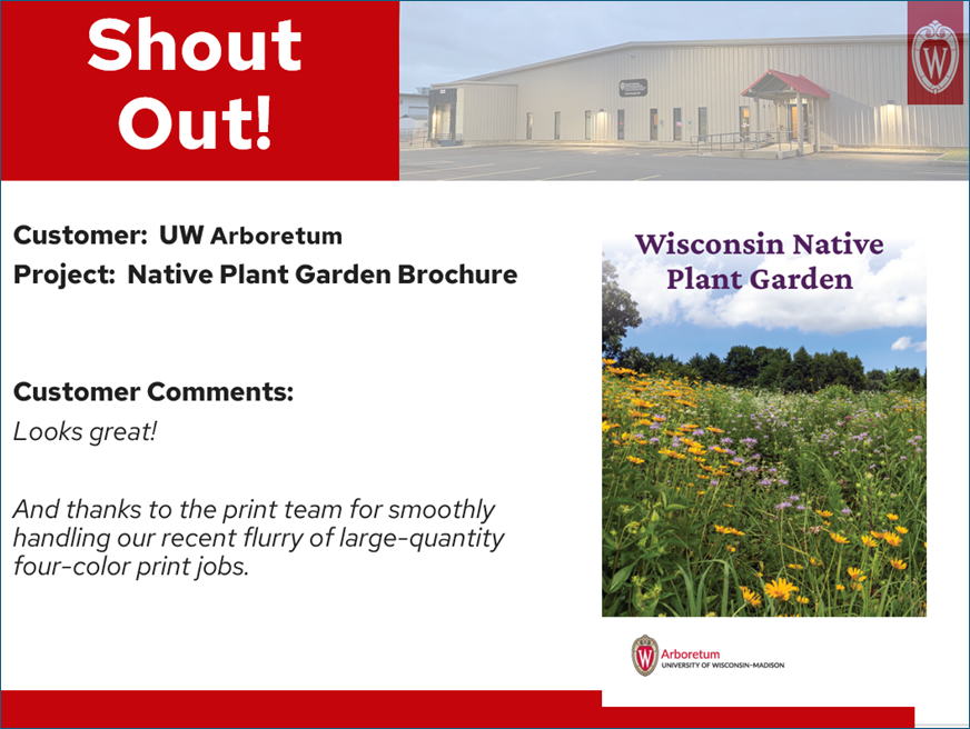 Shout out from UW Arboretum