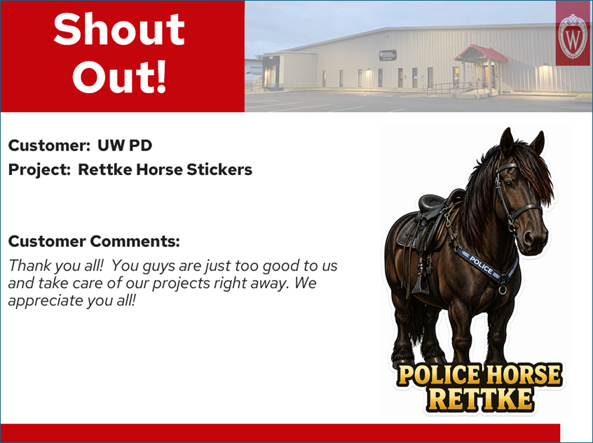 Shoutout - UWPD Rettke Sticker